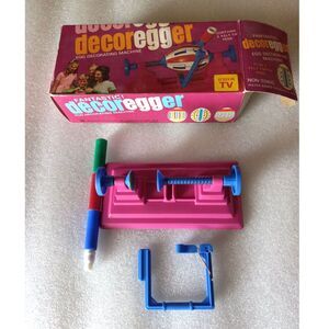 OPEN BOX USED 1970s Decoregger Easter Egg Decorating Machine WORKING CONDITION